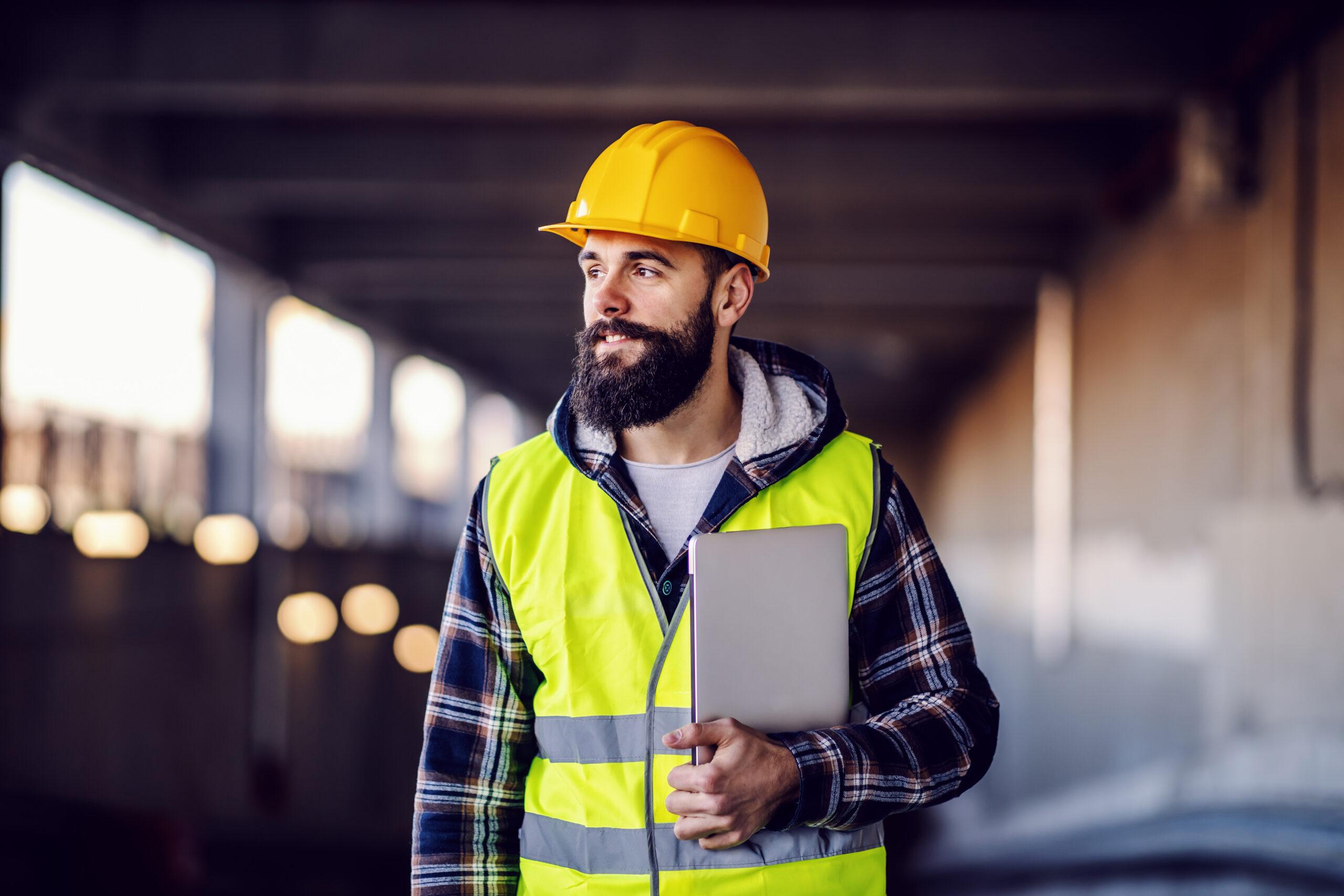 Contractor with a clipboard